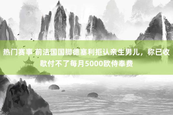 热门赛事 前法国国脚德塞利拒认亲生男儿，称已收歇付不了每月5000欧侍奉费