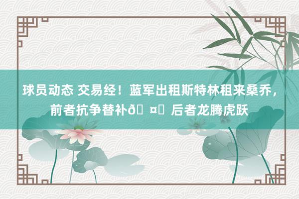 球员动态 交易经！蓝军出租斯特林租来桑乔，前者抗争替补🤔后者龙腾虎跃