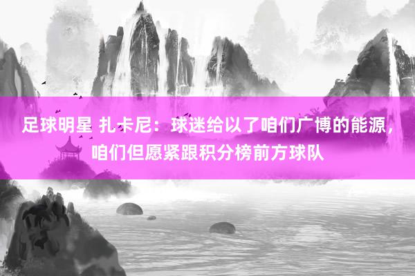 足球明星 扎卡尼：球迷给以了咱们广博的能源，咱们但愿紧跟积分榜前方球队